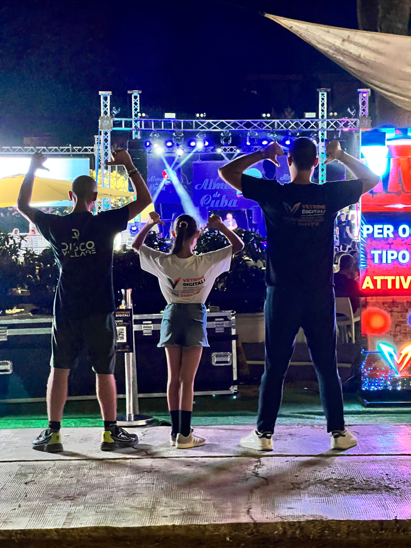 Allestimento LED per un evento realizzato da Vetrine Digitali